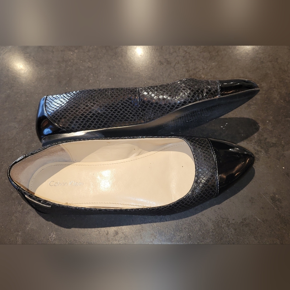 Calvin Klein Black Flats. Size 7.5